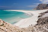 Blue waters and white sand at Qalansyia, Socotra, Yemen